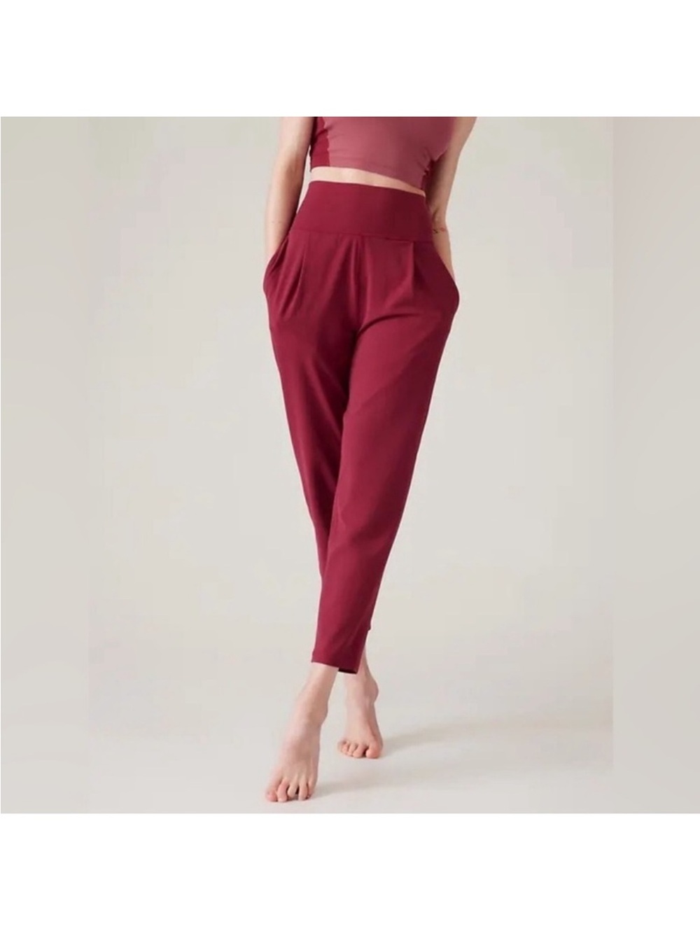 Athleta Elation Pant in Coffeeberry red